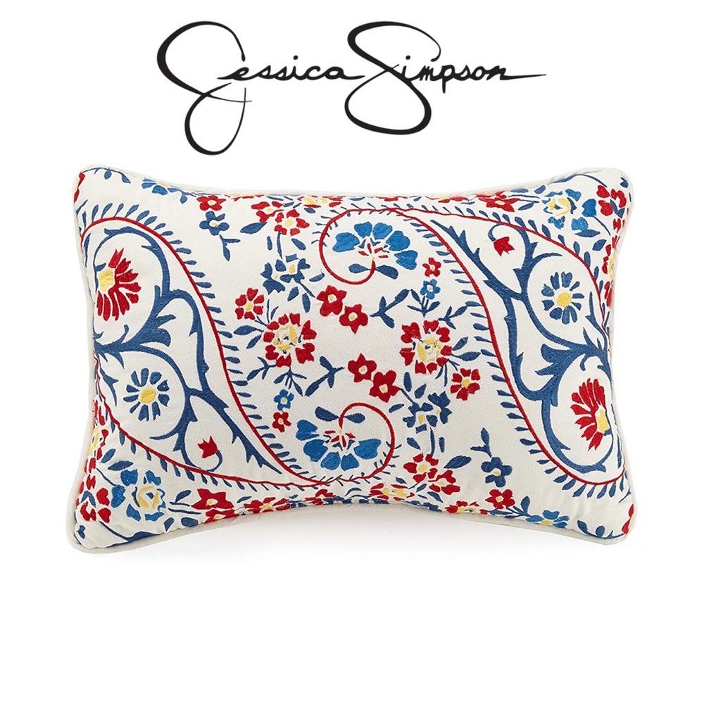 🆕 Jessica Simpson Gemma Oblong Throw Pillow